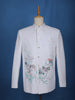 White Floral Designed Jodhpuri Men's Suit - Diadem