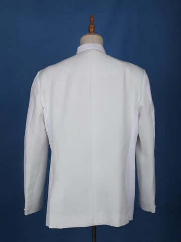 White Floral Designed Jodhpuri Men's Suit - Diadem