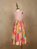 White Floral Designed Semi Silk Lehenga