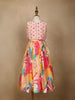 White Floral Designed Semi Silk Lehenga