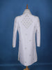 White Floral Designed Sherwani Suit - Diadem