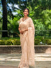 White Floral Embroidered Organza Bridal Designer Saree - Diadem