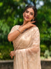 White Floral Embroidered Organza Bridal Designer Saree - Diadem
