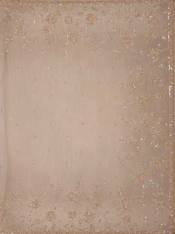 White Floral Embroidery Organza Designer Saree - Diadem