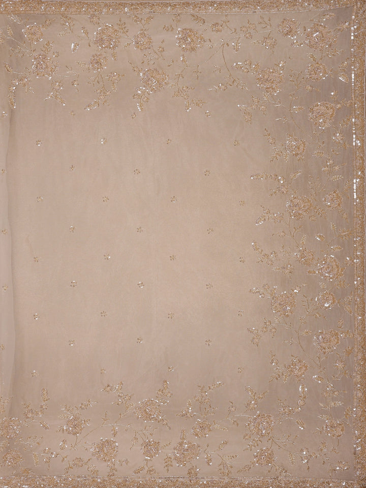 White Floral Embroidery Organza Designer Saree - Diadem