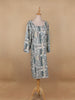 White Floral Printed Cotton Kurti - Diadem