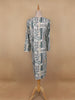 White Floral Printed Cotton Kurti - Diadem