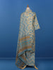 White Floral Prints Cotton Straight Cut Salwar Suit - Diadem