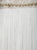White Sequins And Floral Embroidery Crepe Gown