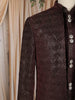 Wine Abstract Design Velvet Indo-Western Sherwani