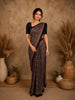 Wine Ajrakh Print Mul Mul Cotton Saree