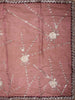 Wine Berry Maroon Floral Sequins Embroidered Design Organza Designer Saree