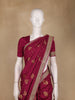 Wine Butta Woven Design Banarasi Silk Saree