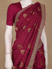 Wine Butta Woven Design Banarasi Silk Saree