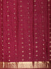 Wine Butta Woven Design Kanchipuram Silk Saree with Zari Border