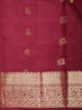Wine Butta Woven Design Kanchipuram Silk Saree with Zari Border