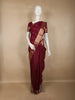 Wine Butta Woven Design Kanchipuram Silk Saree with Zari Border