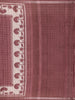 Wine Checked Design Semi Tussar Silk Saree