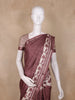 Wine Checked Design Semi Tussar Silk Saree