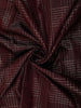 Wine Checked Zari Woven Design Kanchipuram Silk Saree with Silver Zari Border