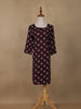 Wine Diamond Design Print Rayon Kurti - Diadem
