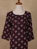 Wine Diamond Design Print Rayon Kurti - Diadem