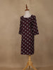 Wine Diamond Design Print Rayon Kurti - Diadem