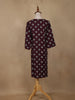 Wine Diamond Design Print Rayon Kurti - Diadem