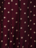 Wine Dotted and Floral Embroidered Design Georgette Gown with Dupatta