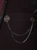 Wine Embellished Satin Men's Suit with Leaf Sequin Work - Diadem