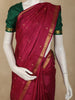 Wine Floral Butta Woven Design Kanchipuram Silk Saree with Zari Border