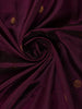 Wine Floral Butta Woven Pure Kanchipuram Silk Saree