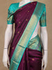 Wine Floral Butta Woven Pure Kanchipuram Silk Saree