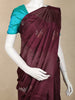 Wine Floral Butta Woven Pure Kanchipuram Silk Saree