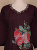 Wine Floral Design Georgette Salwar Suit