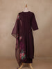 Wine Floral Design Georgette Salwar Suit