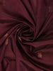 Wine Floral Design Semi Tussar Silk Saree with Contrast Border