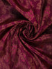 Wine Floral Design Woven Pure Kanchipuram Silk Saree