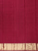 Wine Floral Design Woven Pure Kanchipuram Silk Saree With Zari Border