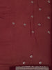 Wine Floral Designed Georgette Saree With Embroidered Border
