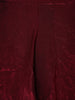 Wine Floral Embroidered Space Silk Skirt Top