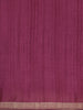 Wine Floral Embroidered Tussar Silk Saree - Diadem