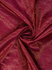 Wine Floral Motif Woven Design Pure Kanchipuram Silk Saree