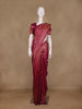 Wine Floral Motif Woven Design Pure Kanchipuram Silk Saree