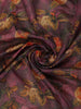 Wine Floral Printed Chandheri Cotton Saree