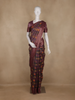 Wine Floral Printed Chandheri Cotton Saree