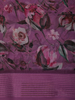 Wine Floral Printed Chiffon Saree with Self Woven Border