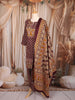 Wine Floral Printed Cotton Palazzo Suit with Printed Dupatta