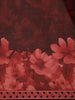 Wine Floral Printed Georgette Saree