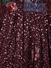 Wine Floral Sequins Embroidered Design Georgette Gown